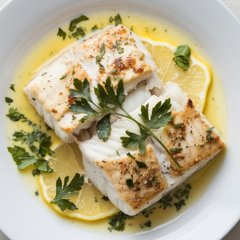 Lemon Butter Baked Cod
