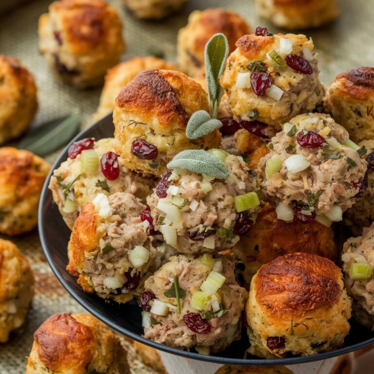 Best Cranberry & Turkey Stuffing Balls