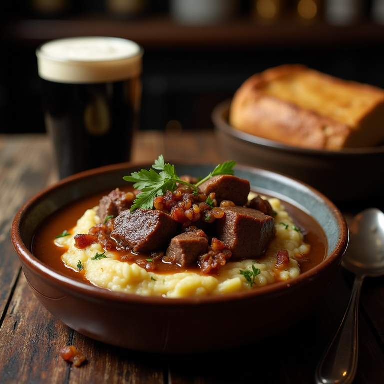 Irish Beef Stew with Colcannon: A Hearty and Traditional Dish