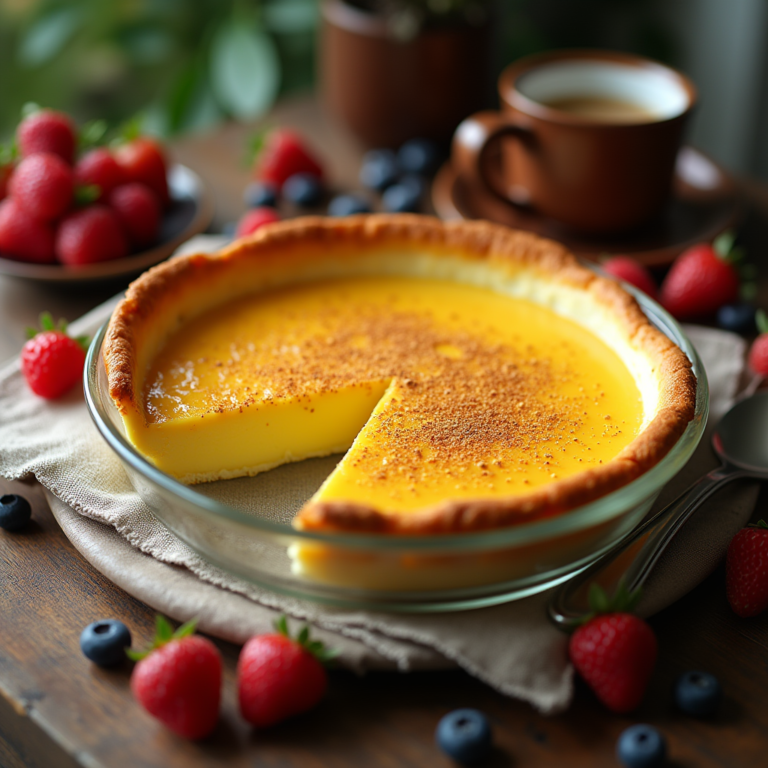 Egg Custard in A Pie Plate cooktopcove
