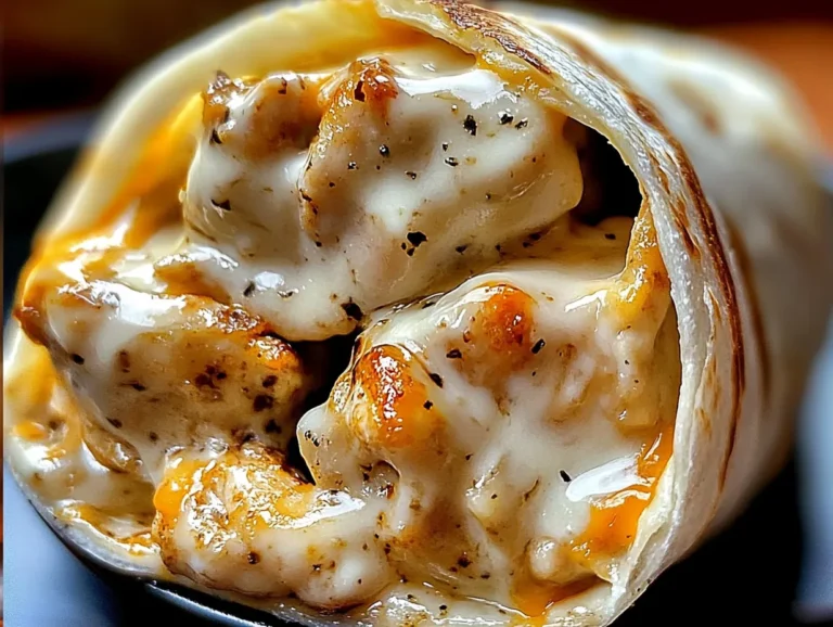 The Ultimate Cheesy Garlic Chicken Wraps Recipe