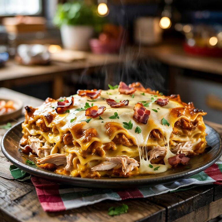 Cheesy Crack Chicken Lasagna
